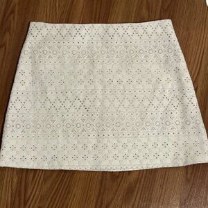 NWT Alice + Olivia Small Embroidered Mini Skirt Summer Beach Style MSRP $295